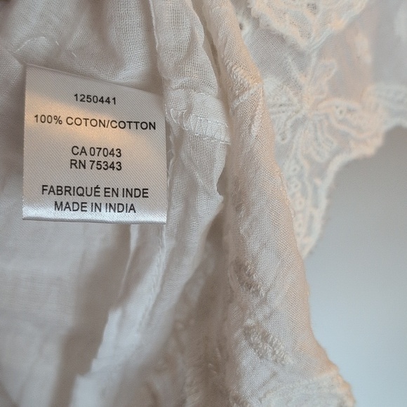 Joie Elegant White Embroidered Women's Top - Picture 4 of 7